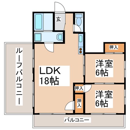 岡本コーポラスの物件間取画像